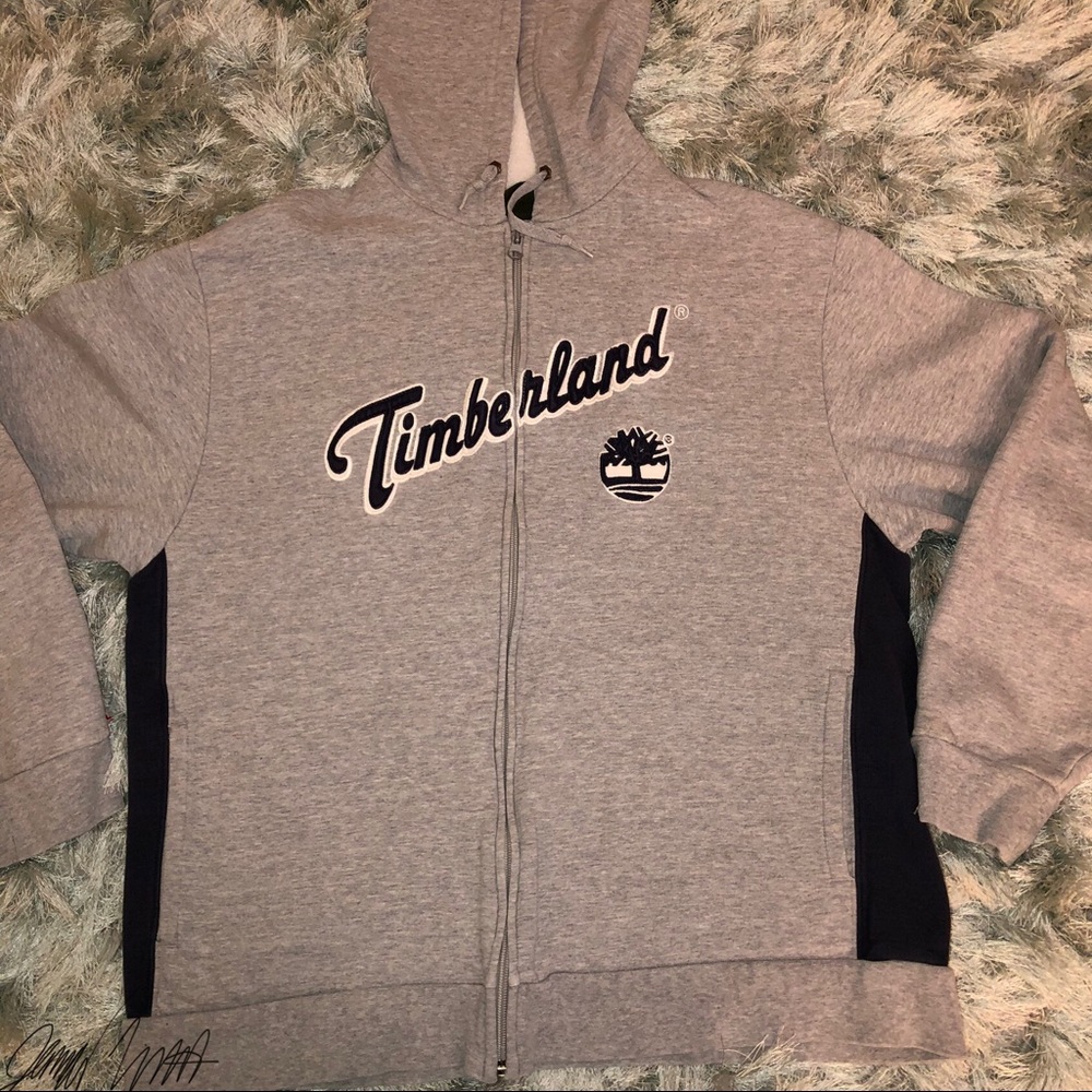 Grey Timberland Zip Up Sweatshirt
